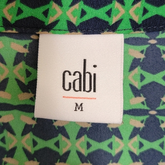 Cabi | #5520 Bronco Patchwork Colorful Floral Button Front Blouse Size Medium - Picture 4 of 9